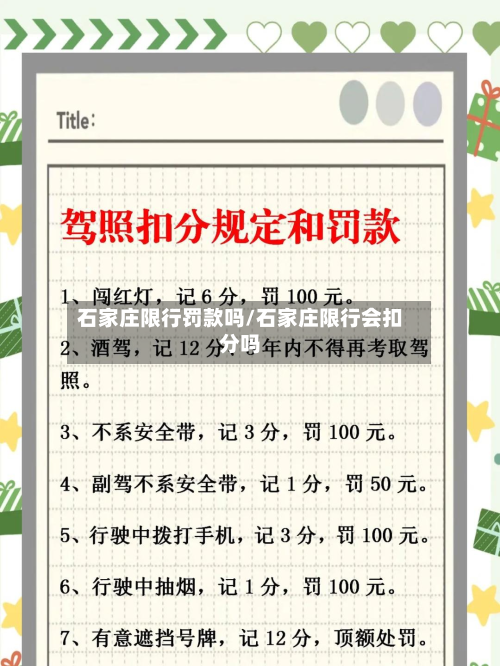 石家庄限行罚款吗/石家庄限行会扣分吗