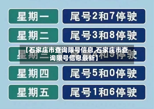 【石家庄市查询限号信息,石家庄市查询限号信息最新】-第3张图片