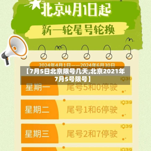 【7月5日北京限号几天,北京2021年7月5号限号】