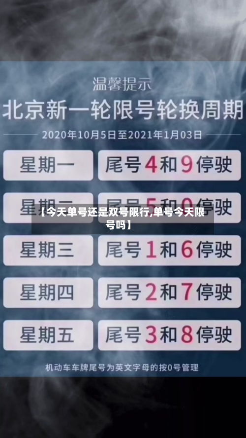 【今天单号还是双号限行,单号今天限号吗】