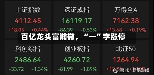 百亿龙头富瀚微，“一”字涨停-第3张图片