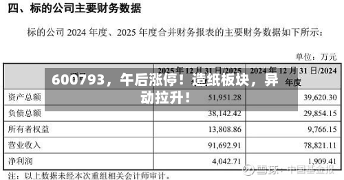 600793	，午后涨停！造纸板块，异动拉升！-第2张图片