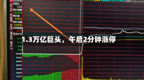 1.3万亿巨头	，午后2分钟涨停-第1张图片