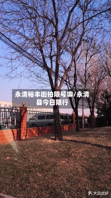 永清裕丰街拍限号嘛/永清县今日限行