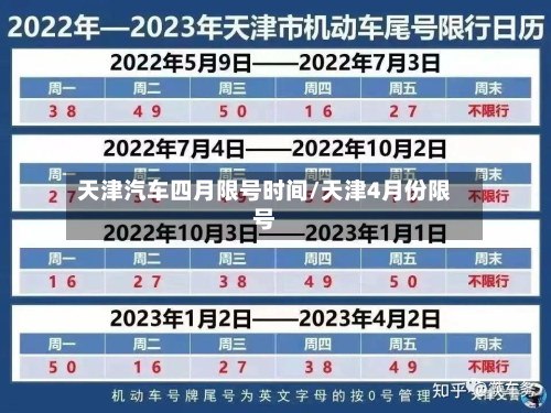 天津汽车四月限号时间/天津4月份限号