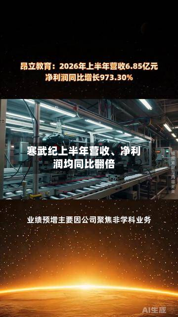 寒武纪上半年营收、净利润均同比翻倍-第2张图片
