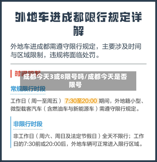 成都今天3或8限号吗/成都今天是否限号-第2张图片