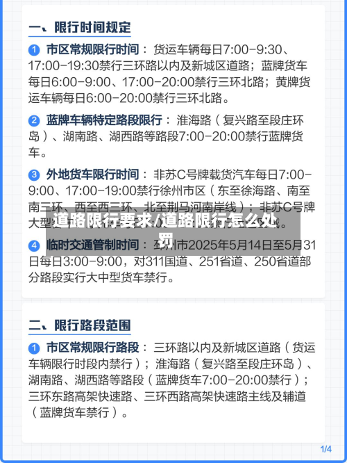 道路限行要求/道路限行怎么处罚