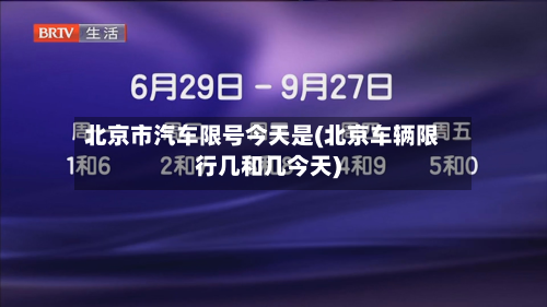 北京市汽车限号今天是(北京车辆限行几和几今天)-第2张图片