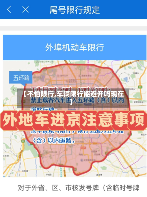 【不怕限行,车辆限行能避开吗现在】