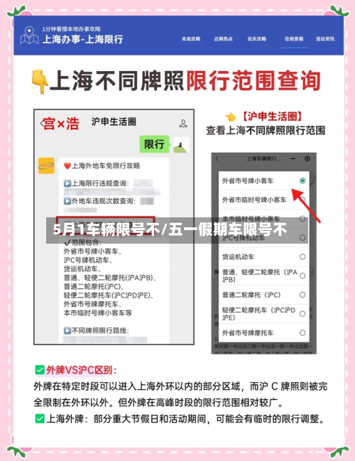 5月1车辆限号不/五一假期车限号不