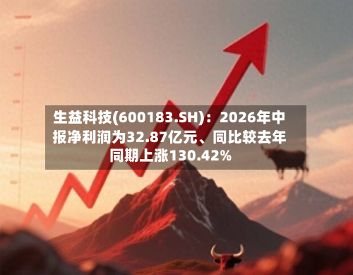 生益科技(600183.SH)：2026年中报净利润为32.87亿元、同比较去年同期上涨130.42%-第2张图片
