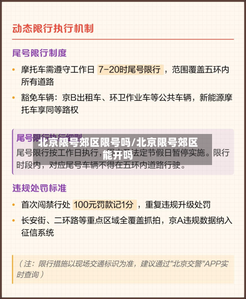 北京限号郊区限号吗/北京限号郊区能开吗-第2张图片