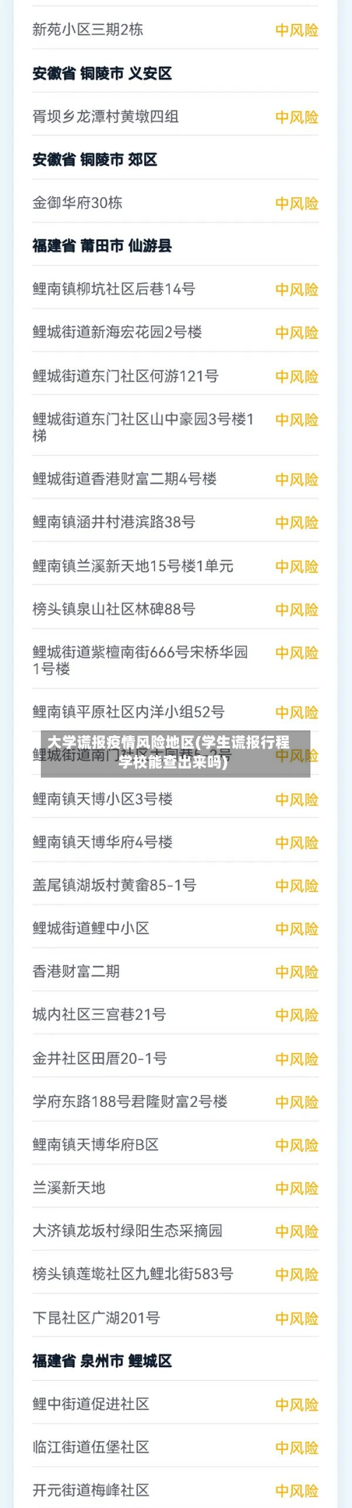 大学谎报疫情风险地区(学生谎报行程学校能查出来吗)-第3张图片