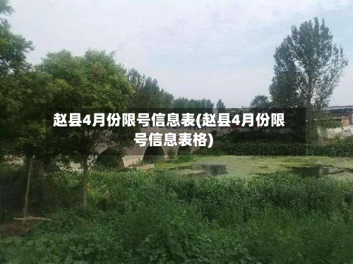 赵县4月份限号信息表(赵县4月份限号信息表格)-第3张图片