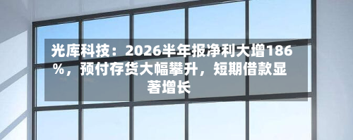 光库科技：2026半年报净利大增186%，预付存货大幅攀升	，短期借款显著增长-第3张图片
